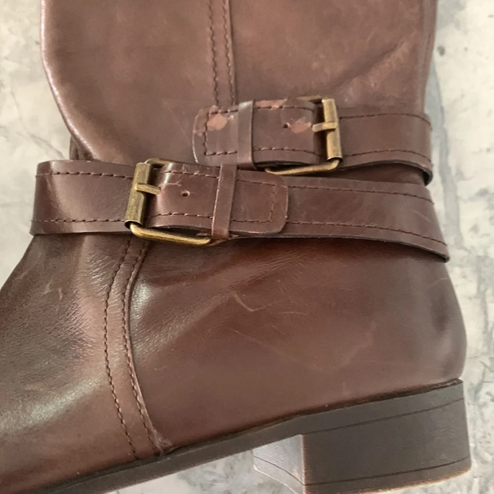 Nine West leather riding boots 9 - Picture 2 of 5